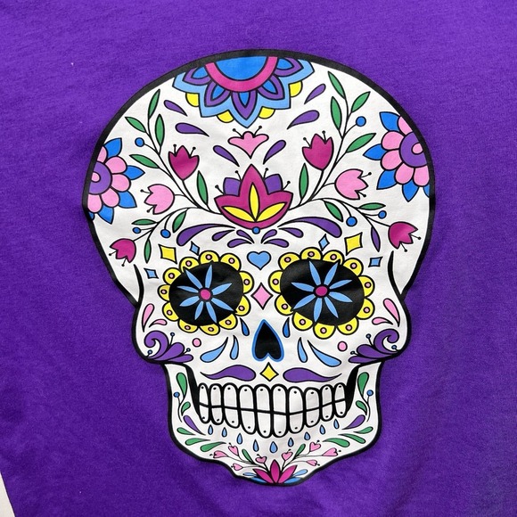 Bobbie Brooks Sugar Skull Day of the Dead Women's T-shirt & Leggings‎ Size Small - Picture 2 of 5